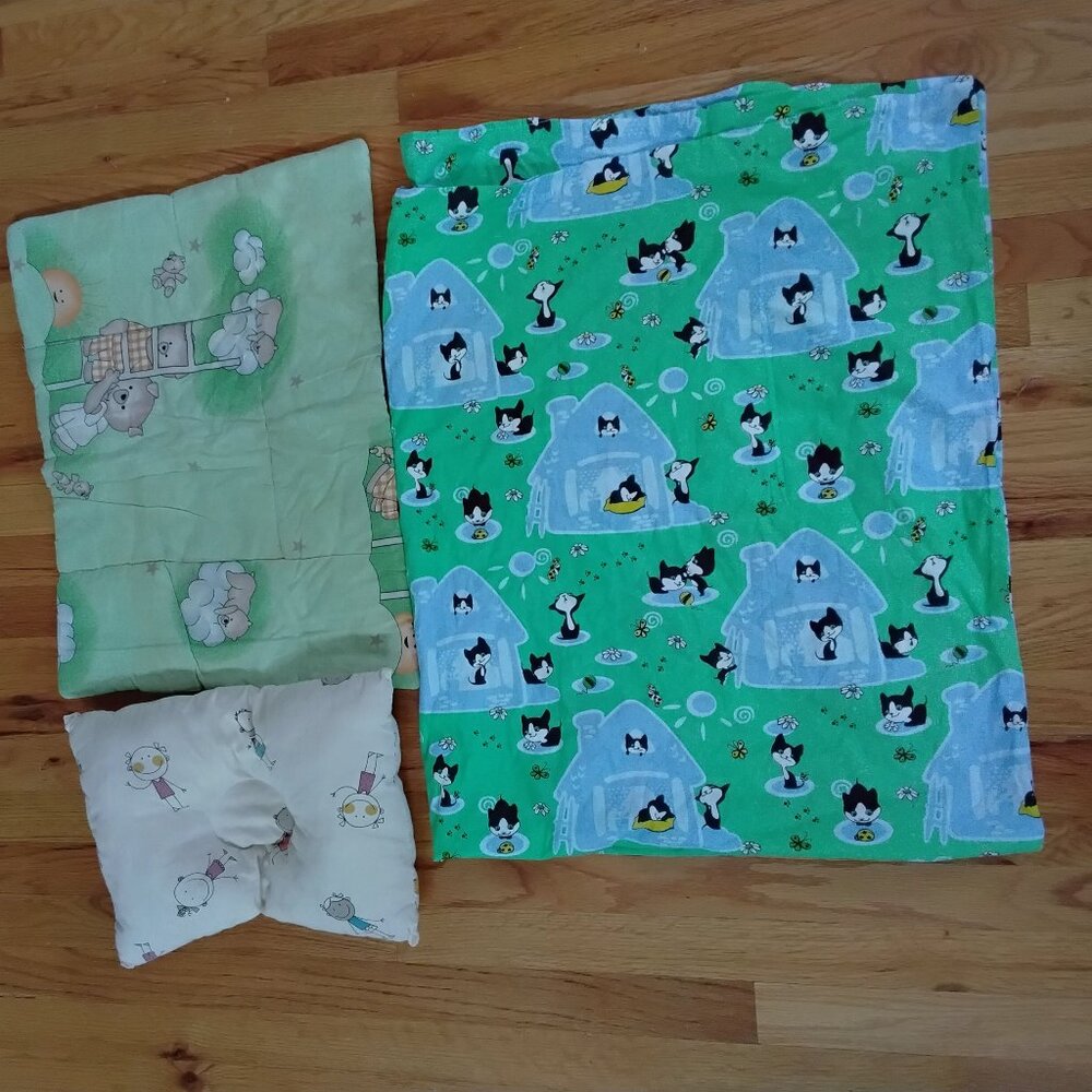 Toddler cotton duvet cover pillow baby pillow kids  bedding set